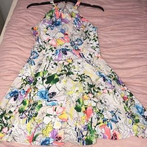 Floral print razor back dress